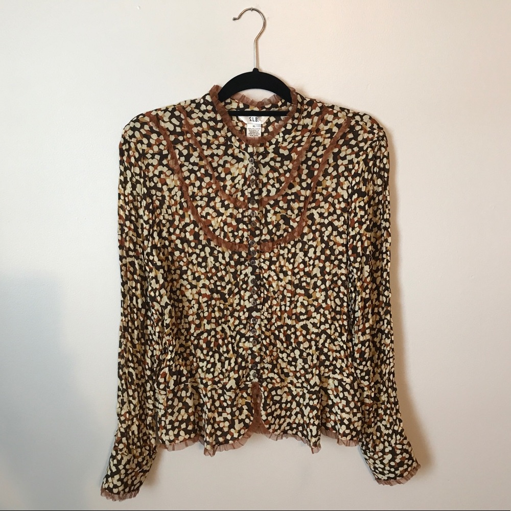 S.L.B. Retro Button Down Blouse